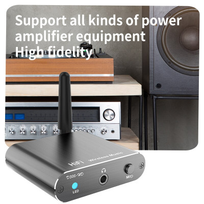 ROGTZ - Bộ Thu Âm Thanh Bluetooth 5.2 D300-HD Âm thanh Hi-fi, Khoảng cách hoạt động 15m, Chip Bluetooth Qualcomm CSR Hỗ Trợ Optical/Coaxial/AUX, Giải mã APTX/APTX-HD/SBC/AAC, Pin 500mAh 10h, Plug-and-play, Type C - Hàng Chính Hãng