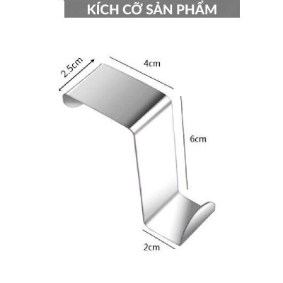 SET 2 Móc Inox, Treo Đồ Đa Năng Hình Chữ Z Chắc Chắn, Móc Gài Sau Cánh Tủ Bếp, Đa Năng Tiện Dụng Trong Không Gian Bếp. TakyHome 2016set2