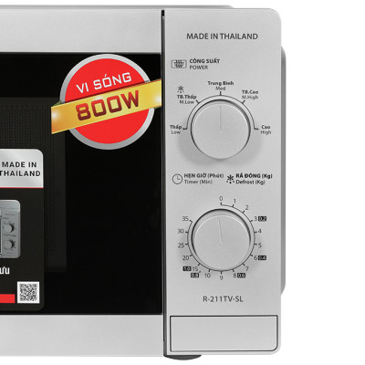 Lò vi sóng có nướng Sharp R-G211TV-SL 21 lít - Hàng chính hãng - Bảo hành 12 tháng
