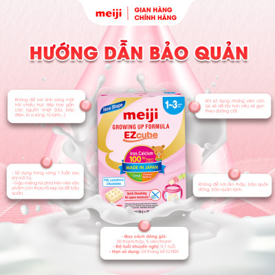 Combo Sản Phẩm Dinh Dưỡng Công Thức Meiji Infant Formula Ezcube (540g) & Meiji Growing Up Formula Ezcube (560g)