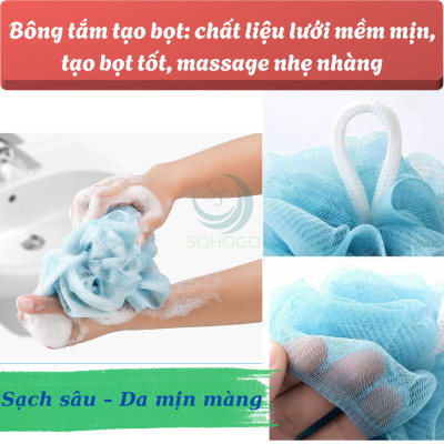 Bộ Găng Tẩy Da Chết + Dây Kỳ Lưng + Bông Tắm Bộ Chăm Sóc Da Body Chuyên Sâu Combo Tắm Sạch - Da Mịn 3 Trong 1