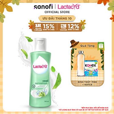 DDVS Phụ Nữ Lactacyd Cool Sensation 150ml Mát Lạnh & Sạch Thoáng Dài Lâu