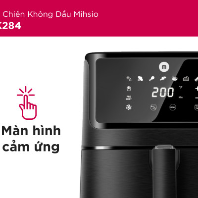 Nồi chiên không dầu 5.5L điện tử Mishio MK284 - Hàng chính hãng