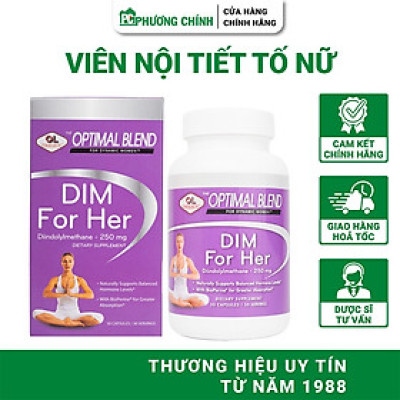 Viên Uống Nội Tiết Tố Nữ Olympian Labs Dim For Her Hỗ Trợ Cải Thiện Nội Tiết Tố 30 Viên/Hộp