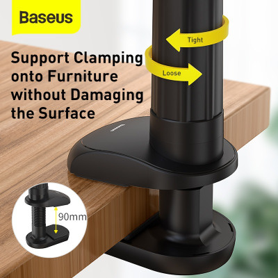 Bộ đế giữ điện thoại chân kẹp dùng cho iPad Baseus Otaku Life Rotary (Adjustment Lazy holder for 4.7 - 12.9 inches Smartphone/ Tablet/ iPad) - Hàng chính hãng