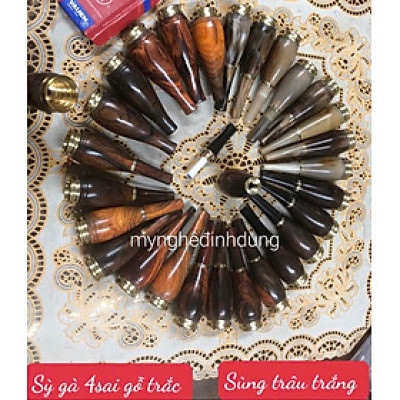 Bót hút sì gà bằng gỗ trắc đỏ đen, sừng đen trắng tự nhiên