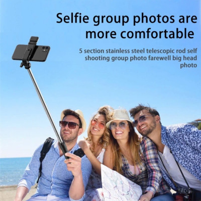 Gậy Selfie 3 Chân Kèm Đèn Trợ Sáng – Tự Sướng & Quay Video Đa Góc Độ Có Remote