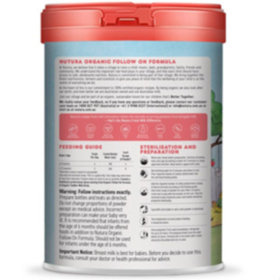 Sữa công thức Hữu cơ Nutura Organic Số 2