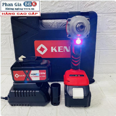 Máy Siết Bulong 199V Đầu 2 Trong 1, Máy Bắn Bulong Không Chổi Than Khoan Tường Bắn Vít Mở Ốc Xe Pin Khỏe
