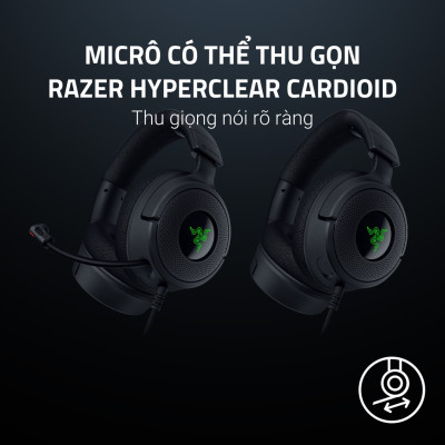 Tai Nghe Gaming Kraken V4 X | Kết Nối Dây Type C/A | Driver 40MM | Micro Thu Gọn | Âm Thanh 7.1 | Vải Đệm Tai Hybrid | Led RGB | Hàng Chính Hãng