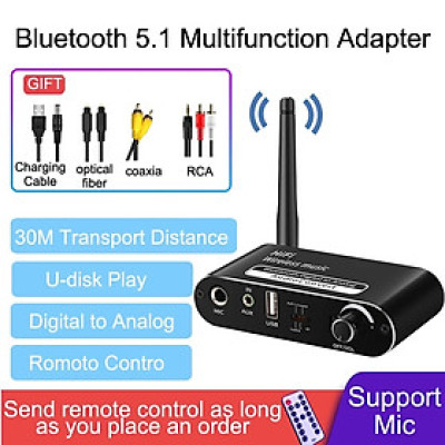 ROGTZ - Bộ Chuyển Đổi Âm Thanh DAC HIFI Bluetooth 5.1 T02 Chip giải mã DAC ES9038Q2M Hỗ trợ âm thanh 5.1/7.1 kênh Cổng Kết Nối Optical USB Coaxial Hỗ Trợ Đa Định Dạng  MP3 APE FLAC WAV WMA - Hàng Chính Hãng