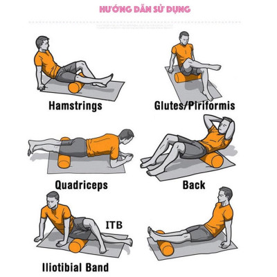 Con Lăn Yoga Massage Foarm Roller 33cm - Ống Trụ Lăn Xốp Tập Thể Thao Giãn Cơ Có gai Roam Rollet Cao Cấp Chính Hãng Amalife