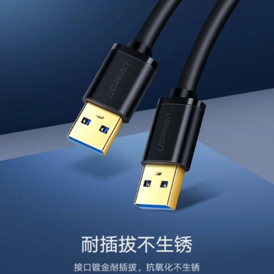 Ugreen UG10369US128TK 0.5M màu Đen Cáp 2 đầu USB 3.0 dương cao cấp - HÀNG CHÍNH HÃNG