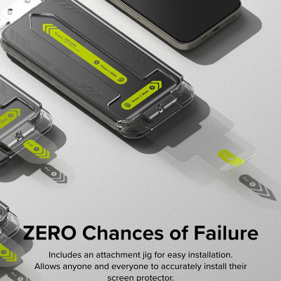 Combo 2 Miếng Dán cường lực kèm khung dán iPhone 15 Pro Max RINGKE Easy Slide Tempered Glass_ Hàng chính hãng