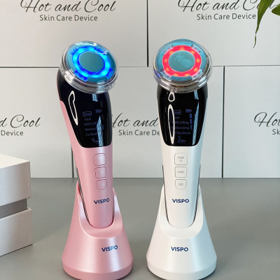Máy Massage Mặt Làm Đẹp VISPO VP-CM23 - Máy Massage 5IN1 Photon Nóng Và Lạnh EMS Săn Chắc Da , Làm Sạch Và Tăng Hấp Thụ Dưỡng Chất, Khóa Ẩm Cho Da Bằng Công Nghệ Hiện Đại