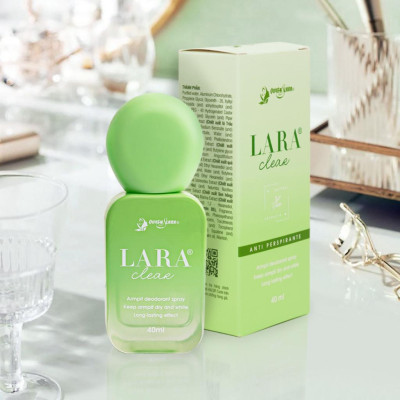 Xịt Khử Mùi Toàn Thân LARA CLEAR Quyên Lara 40ml, Giúp Ngăn Tiết Mồ Hôi, Khử Mùi Hôi, Không Ố Vàng