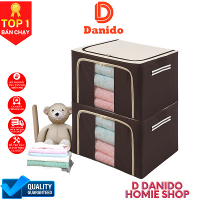 Túi vải đựng quần áo chăn màn khung sắt gấp gọn cỡ đại 66L - Túi vải đựng đồ đa năng chống thấm nhiều mẫu mã, họa tiết cao cấp - Hàng chính hãng D Danido