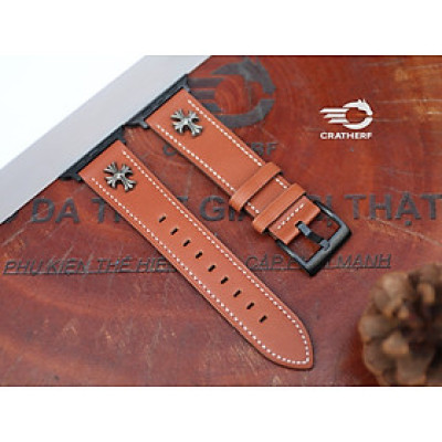 Dây da cho đồng hồ AW Da Bò Pullup - Rivet độc lạ phong cách Khóa Thép 316L Dành cho các đời AW- Hàng Chính Hãng