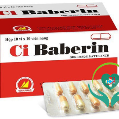 Ci BABERIN Vinaphar - (Hộp 100 viên nang )- Hỗ trợ rối loạn tiêu óa , đầy bụng, chướng hơi ,tiêu chảy
