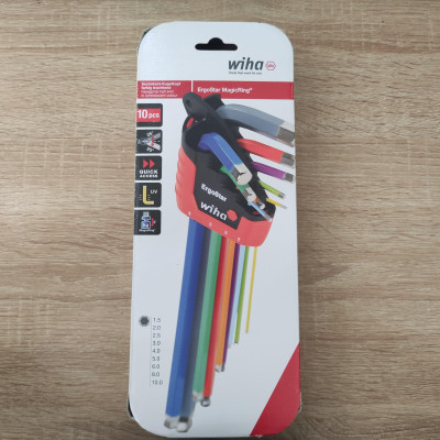 Bộ lục giác đầu bi màu Wiha 43850