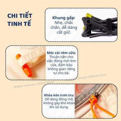 Lều cho bé gấp gọn kèm thảm dã ngoại cắm trại chống thấm nước Mideer Deer Camp Party