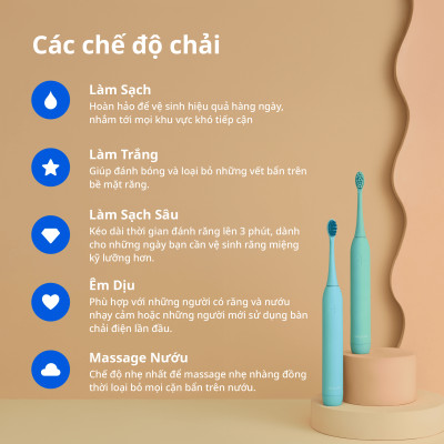Bộ 3 Đầu Thay Thế Cho Bàn Chải Điện Zenyum Sonic - Màu Xám