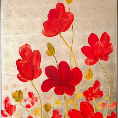 Tranh sơn mài - HOA SEN, HOA HỒNG,....cao cấp size 40x60 cm thích hợp để trang trí, làm quà tặng,...