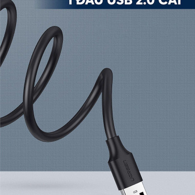 Ugreen UG10317US103TK 3M màu Đen Cáp tín hiệu nối dài USB 2.0 lõi thuần đồng - HÀNG CHÍNH HÃNG