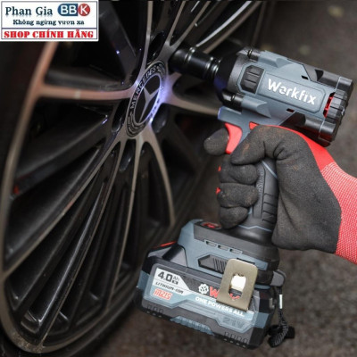 Máy Siết Bulong Pin 10 Cell Workfix 21V Lực Siết 450Nm - Motor 100% Ruột Đồng - Động Cơ Không Chổi Than - Bảo Hành 12T