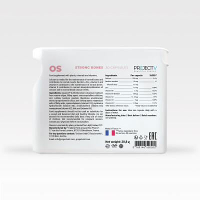 [TẶNG 5 TÚI PV ZIP] Thực Phẩm Sức Khoẻ BR+OS | V Alphabet - Năng lượng, Thần kinh & Xương chắc khoẻ - PROJECT V - Xuất xứ Pháp, Hàng Chính Hãng