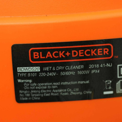 Máy hút bụi khô và ướt chạy điện BLACK & DECKER BDWDS20-B1 (1600w)- Hàng chính hãng