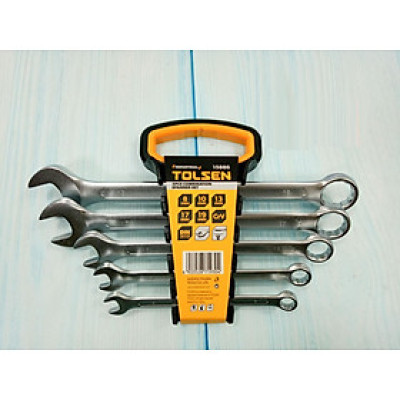 BỘ 5 CỜ LÊ VÒNG MIỆNG (8, 10, 13, 17, 19MM) TOLSEN 15886 - HÀNG CHÍNH HÃNG