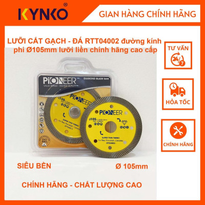 LƯỠI CẮT GẠCH - ĐÁ RTT04002 đường kính phi Ø 105mm lưỡi liền chính hãng cao cấp