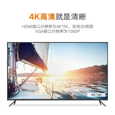 Ugreen UG30843MM123TK 15CM màu Trắng Bộ chuyển đổi TYPE C sang HDMI + VGA vỏ bọc nhựa ABS - HÀNG CHÍNH HÃNG