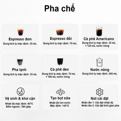 Máy pha cà phê Cappuccino, Ristretto, Espresso, Latte chuyên nghiệp thương hiệu Mỹ cao cấp HiBREW H13 - Hàng nhập khẩu