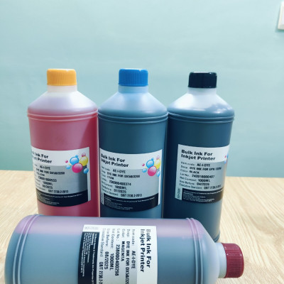 Mực nước dye ink màu vàng (Y) tương thích Epson Dx5 I3200 , chai 1 lít, hàng nhập khẩu.