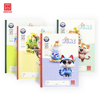 Lốc vở 4 Ô ly 48 trang School Go Home Hồng Hà - 0518
