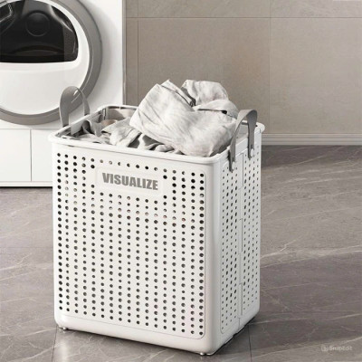 Giỏ đựng quần áo bẩn gấp gọn dung tích lớn, có bánh xe đẩy thông minh, giỏ đựng đồ nhà tắm - Hàng chính hàng