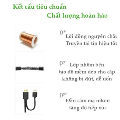 Ugreen UG20214US137TK 10M màu Đen Cáp tín hiệu nối dài USB 2.0 có chip khuếch đại hỗ trợ nguồn USB - HÀNG CHÍNH HÃNG