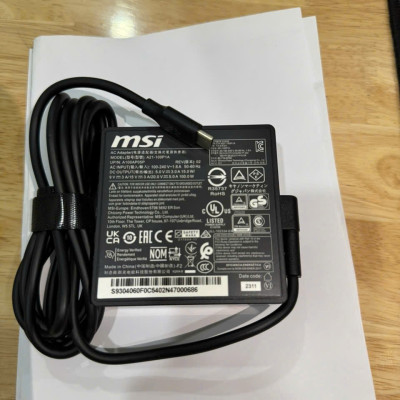 Sạc dành cho laptop MSI Prestige 14 H B13UCX 15 A11UD A11UC A11SC A11SB MSI PRESTIGE 14 EVO B13M 100W TYPE C hàng nhập khẩu