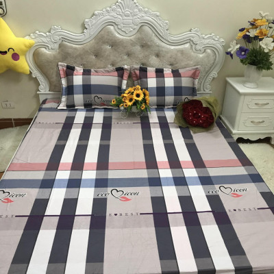 Ga giường chun cotton 100% bọc đệm tặng kèm 2 vỏ gối đầu