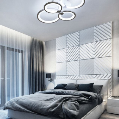 Đèn trần LED mâm 3 màu ánh sáng 4 cánh