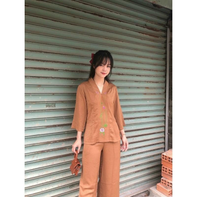 ĐỒ LAM ĐI CHÙA PHÁP PHỤC PHẬT GIÁO Bà Lai Lụa