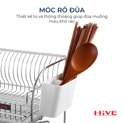 Kệ (giá) để chén bát HiVE DG 2 tầng inox 304