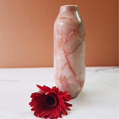 Bình hoa đá tự nhiên BHH07 - Hồng Tây Ban Nha