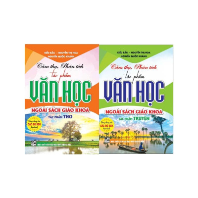 Sách - Combo Cảm Thụ, Phân Tích Tác Phẩm Văn Học Ngoài Sách Giáo Khoa - Tác Phẩm Thơ + Tác Phẩm Truyện (Bộ 2 cuốn) - HA