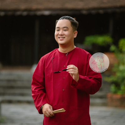 BIGSIZE Bộ áo bà nam truyền thống đỏ đô - Có bộ bà ba Bigsize- may sỉ bà ba toàn quốc - May bộ bà ba theo yêu cầu