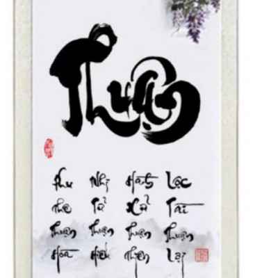 tranh thư pháp chữ THUẬN chúc mọi việc thuận lợi hanh thông