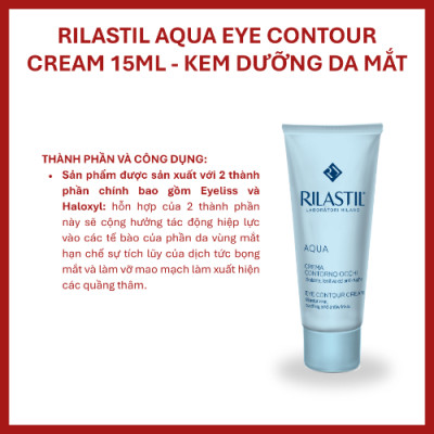 Rilastil Aqua Eye Contour Cream 15mL - kem dưỡng da mắt