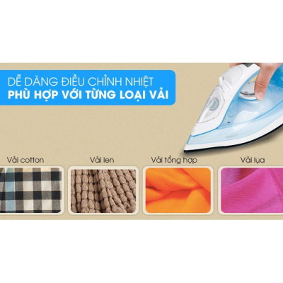 Bàn là hơi nước cầm tay Philips GC1740, công suất 2000W | Hàng Chính Hãng